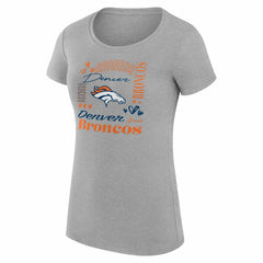 Denver Broncos G-III 4Her by Carl Banks Women's Super-Slim Fit Lightweight Collage Team T-Shirt - Heather Gray sale