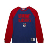 New York Rangers Mitchell & Ness Legendary Slub Raglan Long Sleeve T-Shirt Blue/Red