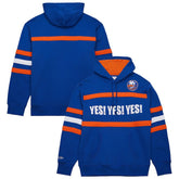 New York Islanders Mitchell & Ness Head Coach Slogan Pullover Hoodie Royal