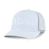 Miami Marlins Foundation Script Hitch Adjustable Trucker Hat - Light Blue | 47 brand