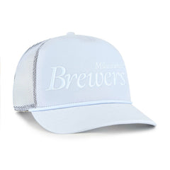 Milwaukee Brewers Foundation Script Hitch Adjustable Trucker Hat - Light Blue | 47 brand
