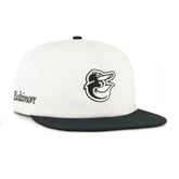 Baltimore Orioles Foundation Captain Snapback Hat - White/Black | 47 brand