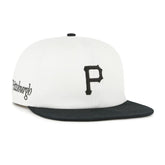 Pittsburgh Pirates Foundation Captain Snapback Hat - White/Black | 47 brand