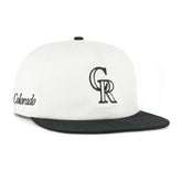 Colorado Rockies Foundation Captain Snapback Hat - White/Black | 47 brand