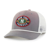 New York Yankees Tide Sweep Rope Trucker Adjustable Hat - Gray/White | 47 brand