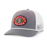 Boston Red Sox Tide Sweep Rope Trucker Adjustable Hat - Gray/White | 47 brand