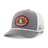 St. Louis Cardinals Tide Sweep Rope Trucker Adjustable Hat - Gray/White | 47 brand