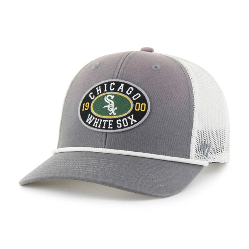 Chicago White Sox Tide Sweep Rope Trucker Adjustable Hat - Gray/White | 47 brand