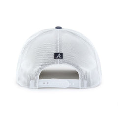 Atlanta Braves Scratch Adjustable Trucker Hat - Navy/White | 47 brand