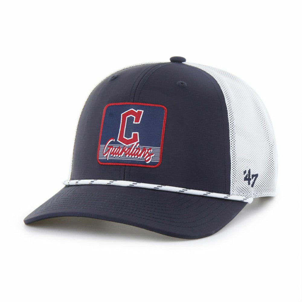 Cleveland Guardians Scratch Adjustable Trucker Hat - Navy/White | 47 brand