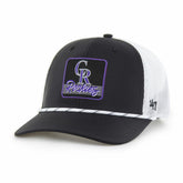 Colorado Rockies Scratch Adjustable Trucker Hat - Black/White | 47 brand