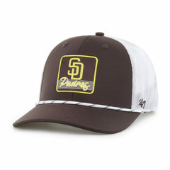 San Diego Padres Scratch Adjustable Trucker Hat - Brown/White | 47 brand