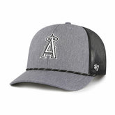 Los Angeles Angels Carbon Rope Trucker Adjustable Hat - Charcoal | 47 brand