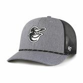 Baltimore Orioles Carbon Rope Trucker Adjustable Hat - Charcoal | 47 brand