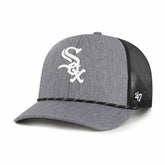 Chicago White Sox Carbon Rope Trucker Adjustable Hat - Charcoal | 47 brand