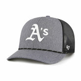 Athletics Carbon Rope Trucker Adjustable Hat - Charcoal | 47 brand