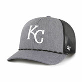 Kansas City Royals Carbon Rope Trucker Adjustable Hat - Charcoal | 47 brand