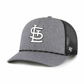 St. Louis Cardinals Carbon Rope Trucker Adjustable Hat - Charcoal | 47 brand