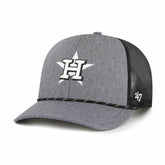 Houston Astros Carbon Rope Trucker Adjustable Hat - Charcoal | 47 brand