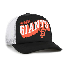 San Francisco Giants Meander Foam Trucker Snapback Hat - Black | 47 brand