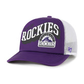 Colorado Rockies Meander Foam Trucker Snapback Hat - Purple | 47 brand
