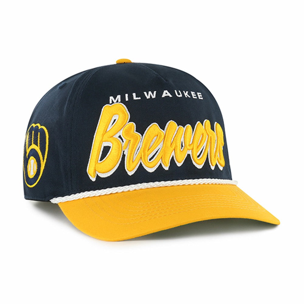 Milwaukee Brewers Dropshadow Rope Hitch Adjustable Hat - Navy | 47 brand