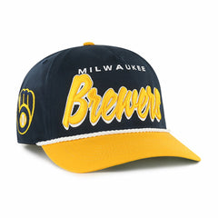 Milwaukee Brewers Dropshadow Rope Hitch Adjustable Hat - Navy | 47 brand