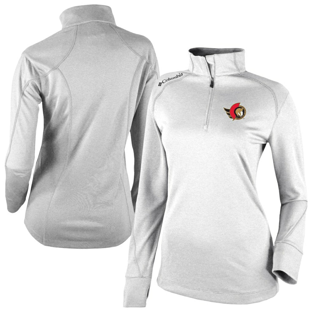 Ottawa Senators Columbia Women's Omni-Wick Shotgun 2.0 Quarter-Zip Pullover Top White