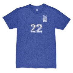 Lautaro Martinez Argentina National Team 1863FC Retro Player Tri-Blend T-Shirt - Blue outlet