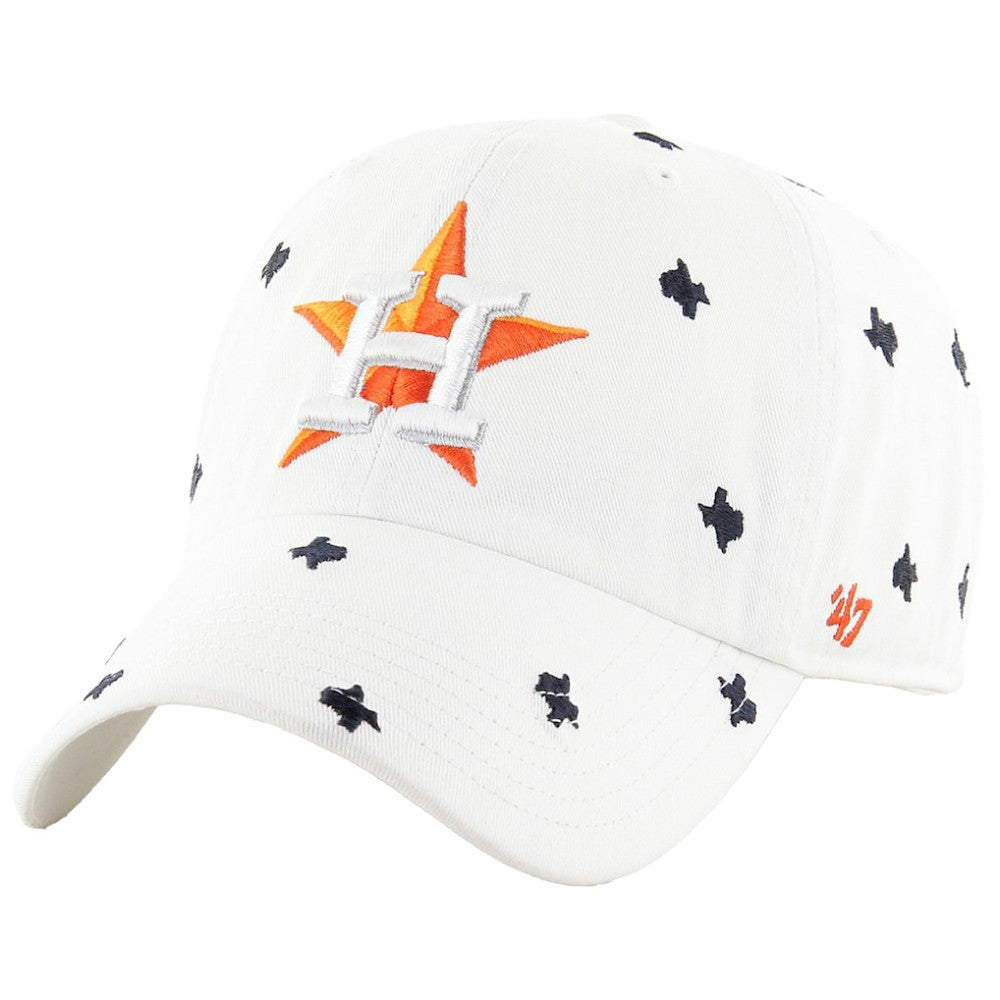 Houston Astros Women's Confetti Clean Up Adjustable Hat - White | 47 brand