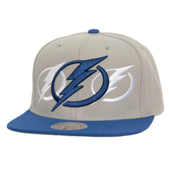 Tampa Bay Lightning Mitchell & Ness Soul Triple Up Snapback Hat Gray