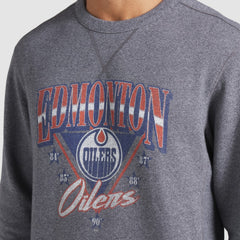 Edmonton Oilers Fanatics Decades Collection Legendary Fleece Pullover Sweatshirt Heather Gray