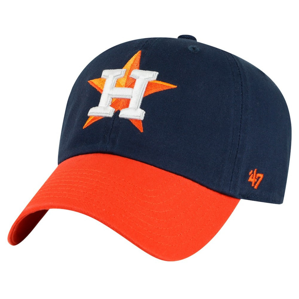 Houston Astros Clean Up Adjustable Hat - Navy/Orange | 47 brand