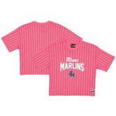 Miami Marlins Women's 2025 City Connect Pinstripe T-Shirt - Pink | New Era