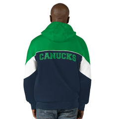 Vancouver Canucks Starter Power Forward Full-Zip Hoodie Navy/Green