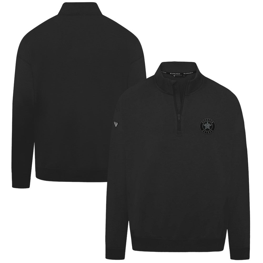 Houston Astros Levelwear Murray Nightfall Quarter-Zip Top - Black