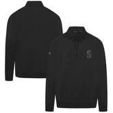 Seattle Mariners Levelwear Murray Nightfall Quarter-Zip Top - Black