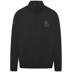 St. Louis Cardinals Levelwear Murray Nightfall Quarter-Zip Top - Black