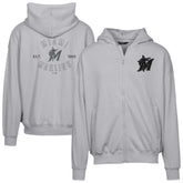 Miami Marlins Levelwear Uphill Abyssal Full-Zip Hoodie - Gray