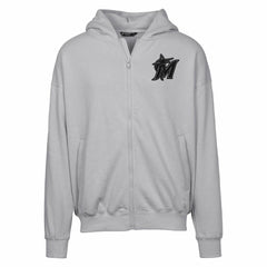 Miami Marlins Levelwear Uphill Abyssal Full-Zip Hoodie - Gray