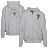 Philadelphia Phillies Levelwear Uphill Abyssal Full-Zip Hoodie - Gray