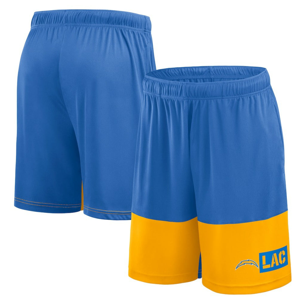 Los Angeles Chargers Logo Athletic Best of the Best Shorts - Powder Blue on sale