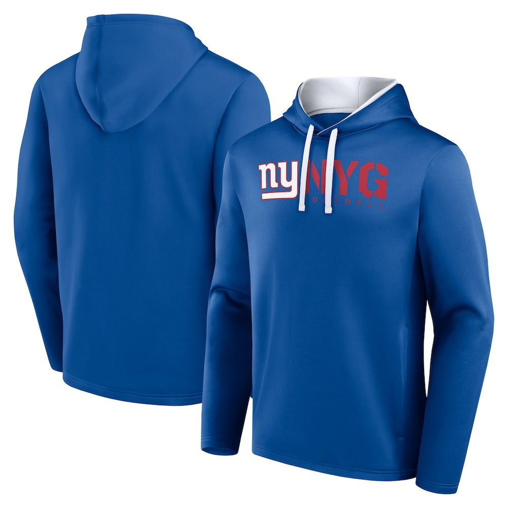 New York Giants Logo Athletic Head Start Pullover Hoodie - Royal on sale