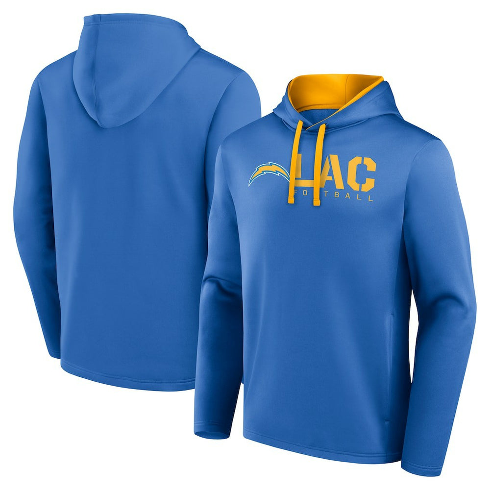 Los Angeles Chargers Logo Athletic Head Start Pullover Hoodie - Powder Blue for sale