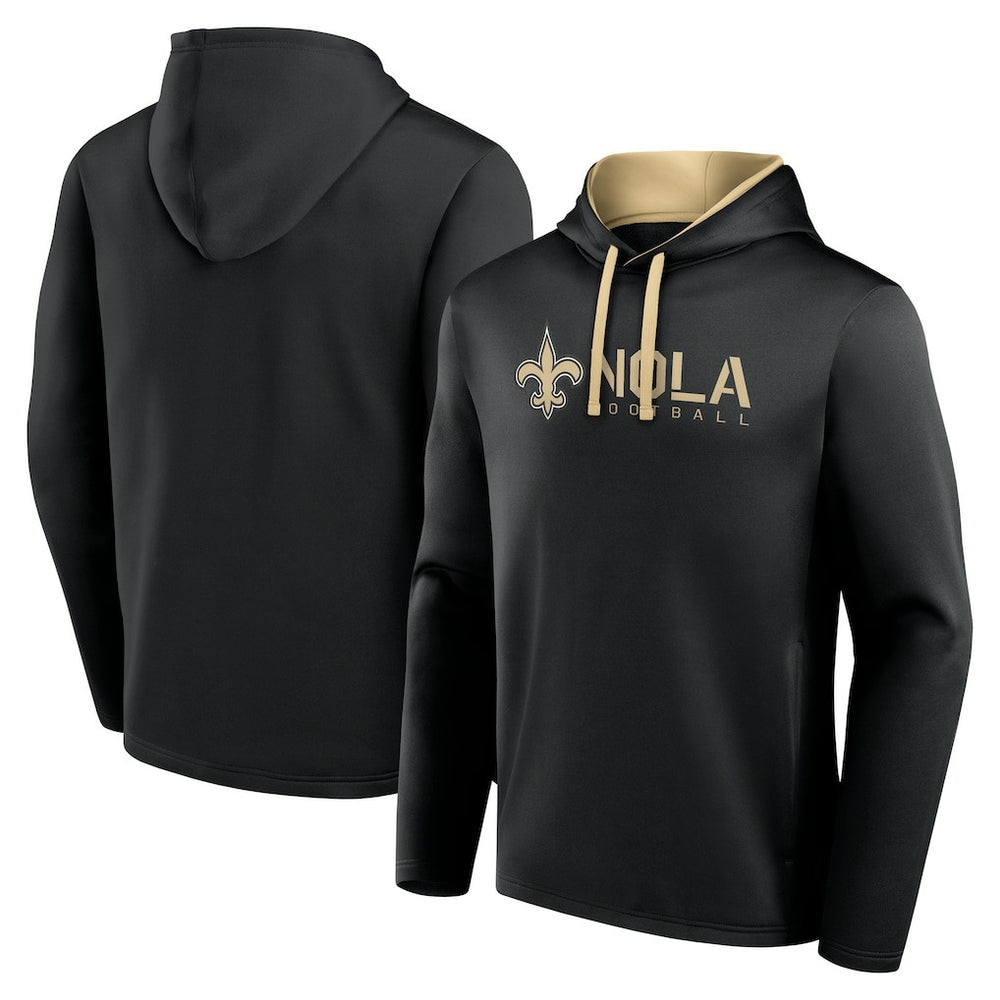 New Orleans Saints Logo Athletic Head Start Pullover Hoodie - Black sale