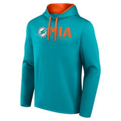Miami Dolphins Logo Athletic Head Start Pullover Hoodie - Aqua online