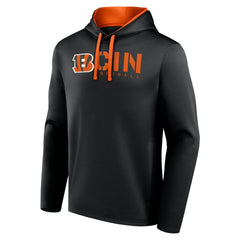 Cincinnati Bengals Logo Athletic Head Start Pullover Hoodie - Black discount