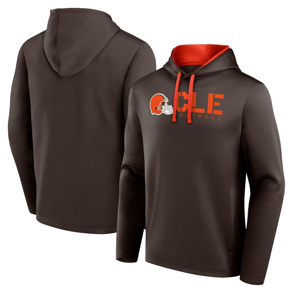 Cleveland Browns Logo Athletic Head Start Pullover Hoodie - Brown outlet
