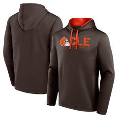 Cleveland Browns Logo Athletic Head Start Pullover Hoodie - Brown outlet