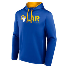 Los Angeles Rams Logo Athletic Head Start Pullover Hoodie - Royal cheap